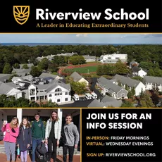 Are you interested in learning about Riverview School? Join us for one of our upcoming Information sessions (in person or virtually) to learn more. ⁠
⁠
Click the link below to sign up for an upcoming information session.⁠
⁠
Riverview School is an independent, coeducational boarding/day school, located on Cape Cod. Riverview is a leader in educating students with complex language and learning challenges. We’re committed to helping each of our students gain academic, social, and independent living skills to achieve their goals.⁠