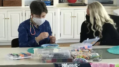 Cape Cod woman with autism turns mask-holder creations into online business
