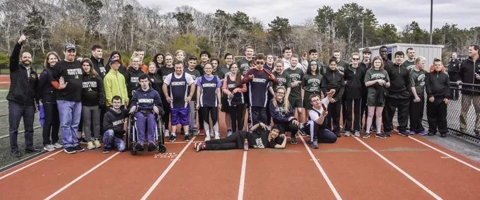 A picture of the unified track team.